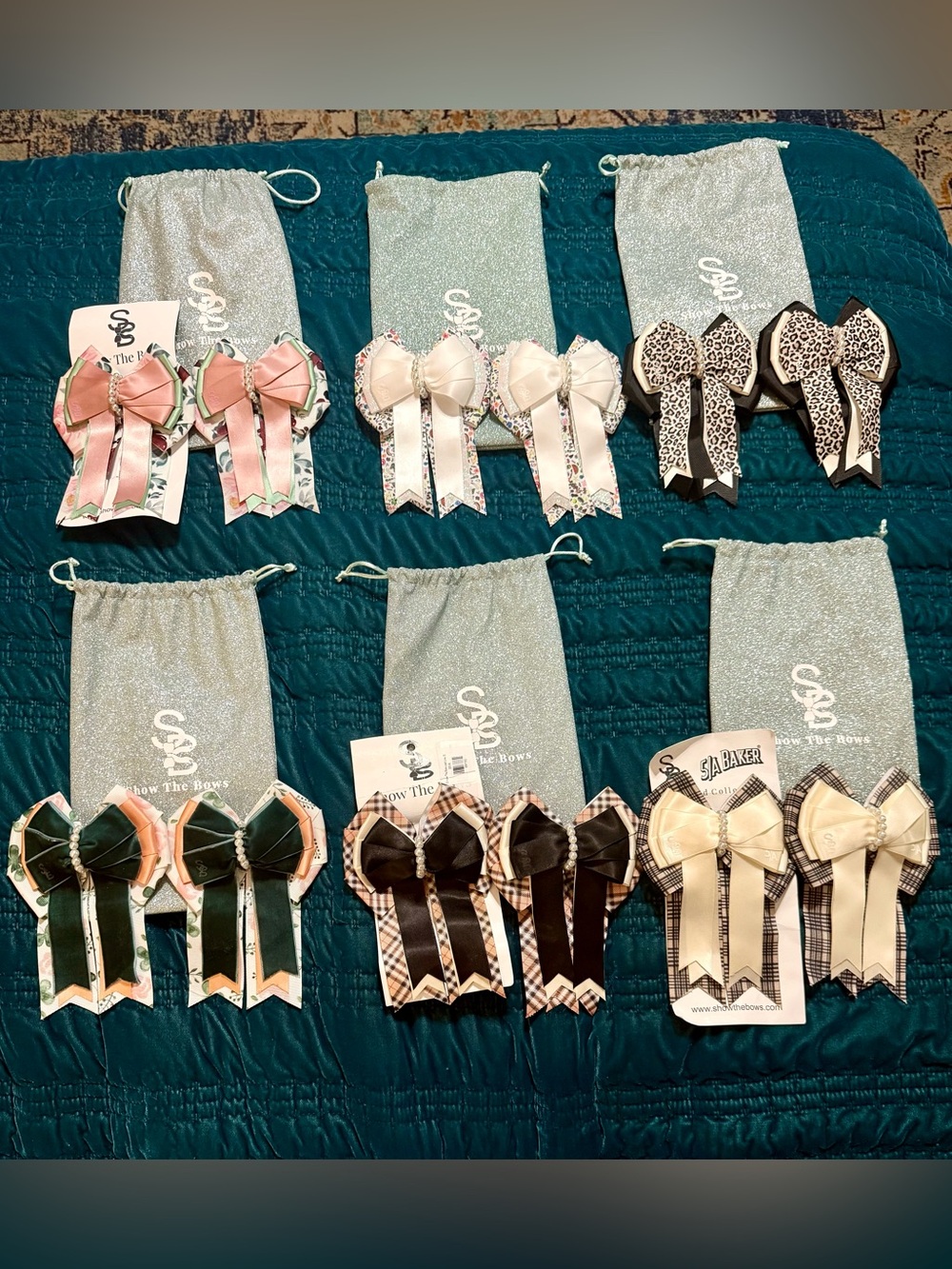 Show The Bows brand Hunter Horse Show bows leadline girls horse riding bows lot